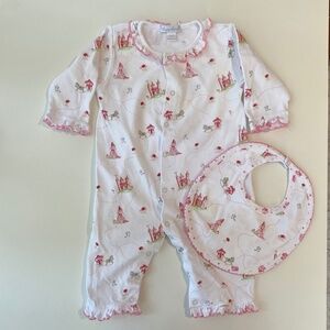 Kissy Kissy Girls LS Fairy Tale Onesie Playsuit and Bib SO CUTE!